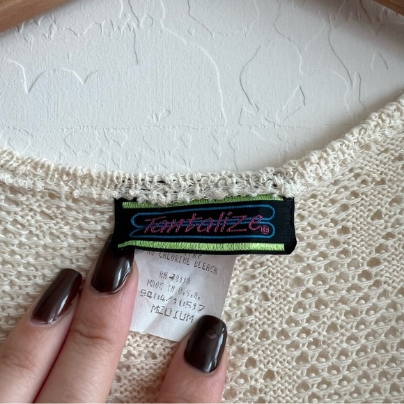 Vintage Cottagecore Lace Sleeveless Button Down - Picture 7 of 8